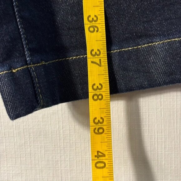 Banana Republic Premium Denim High-Rise Wide-Leg Crop Jeans 28 Dark Wash - Picture 8 of 11